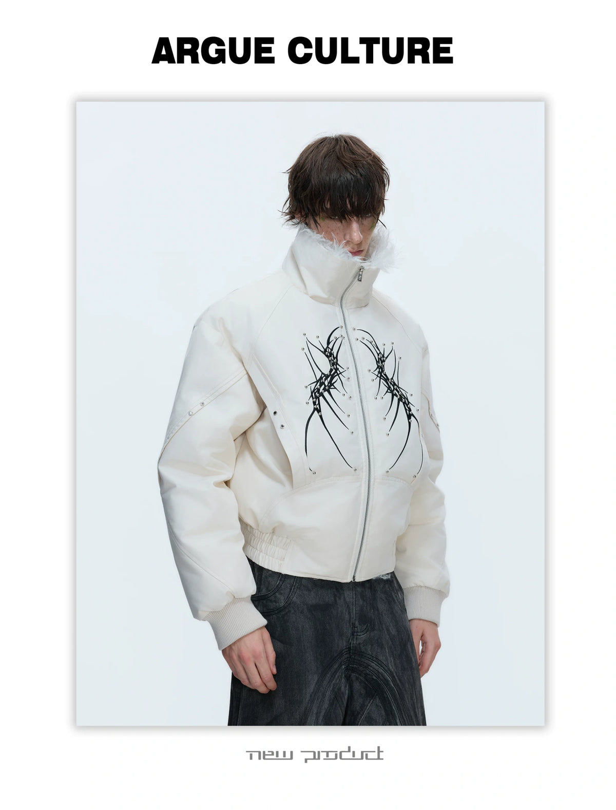 Heavyweight Embroidered Cropped Jacket | Unisex - description image 14