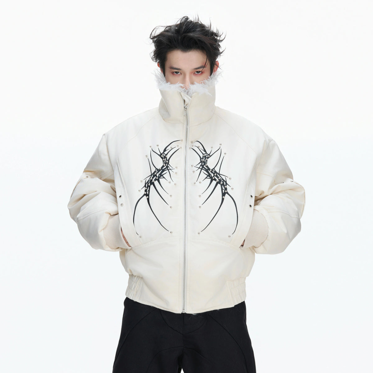 Heavyweight Embroidered Cropped Jacket | Unisex - main image 2