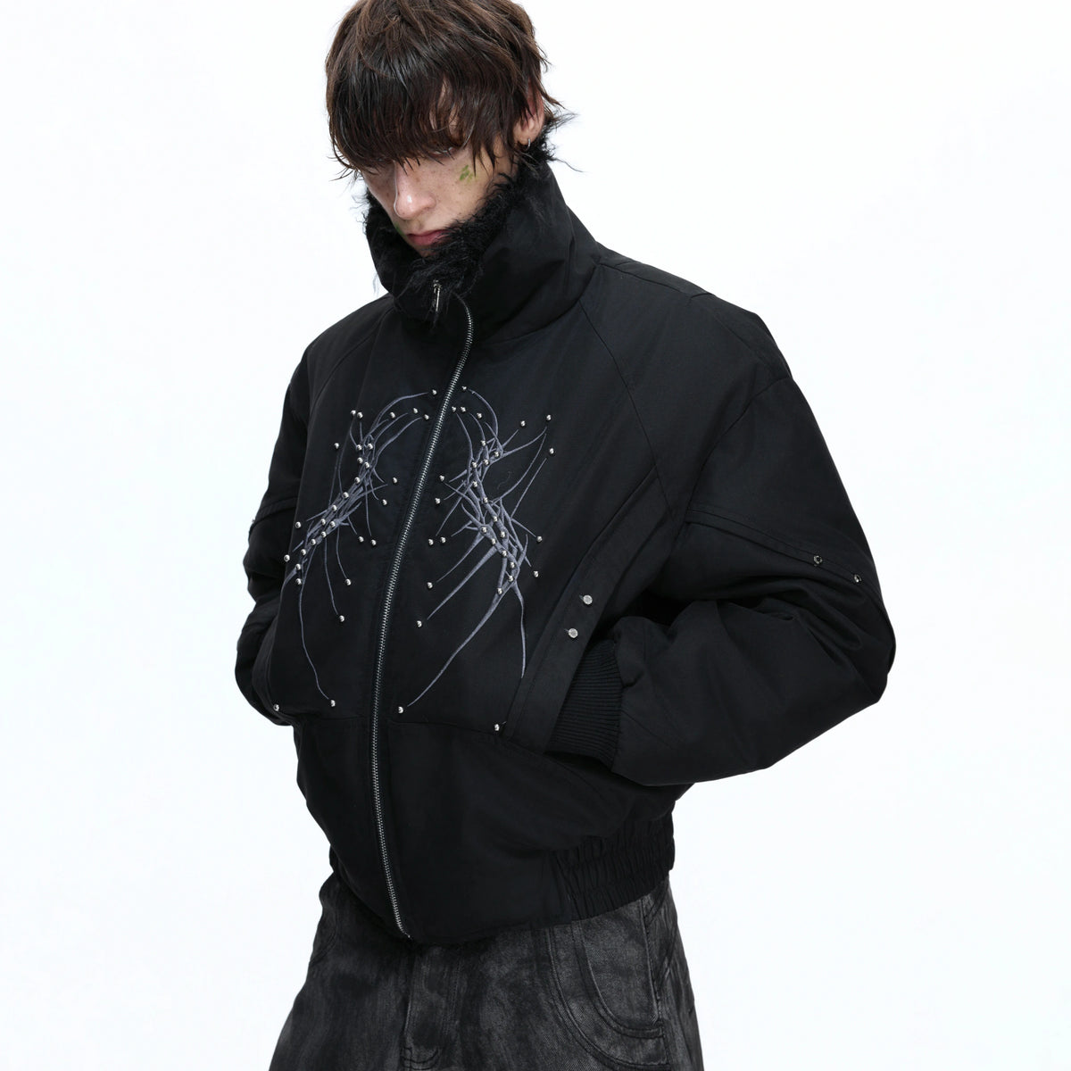 Heavyweight Embroidered Cropped Jacket | Unisex - main image 3