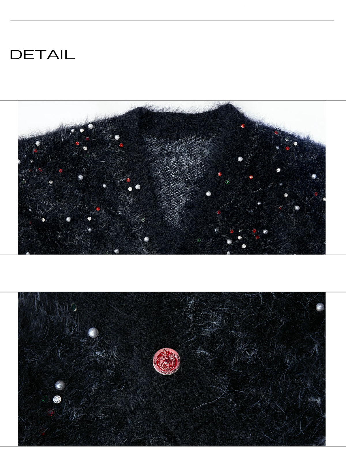 Gradient Wool-Blend Knit Cardigan | Unisex Streetwear - description image 12