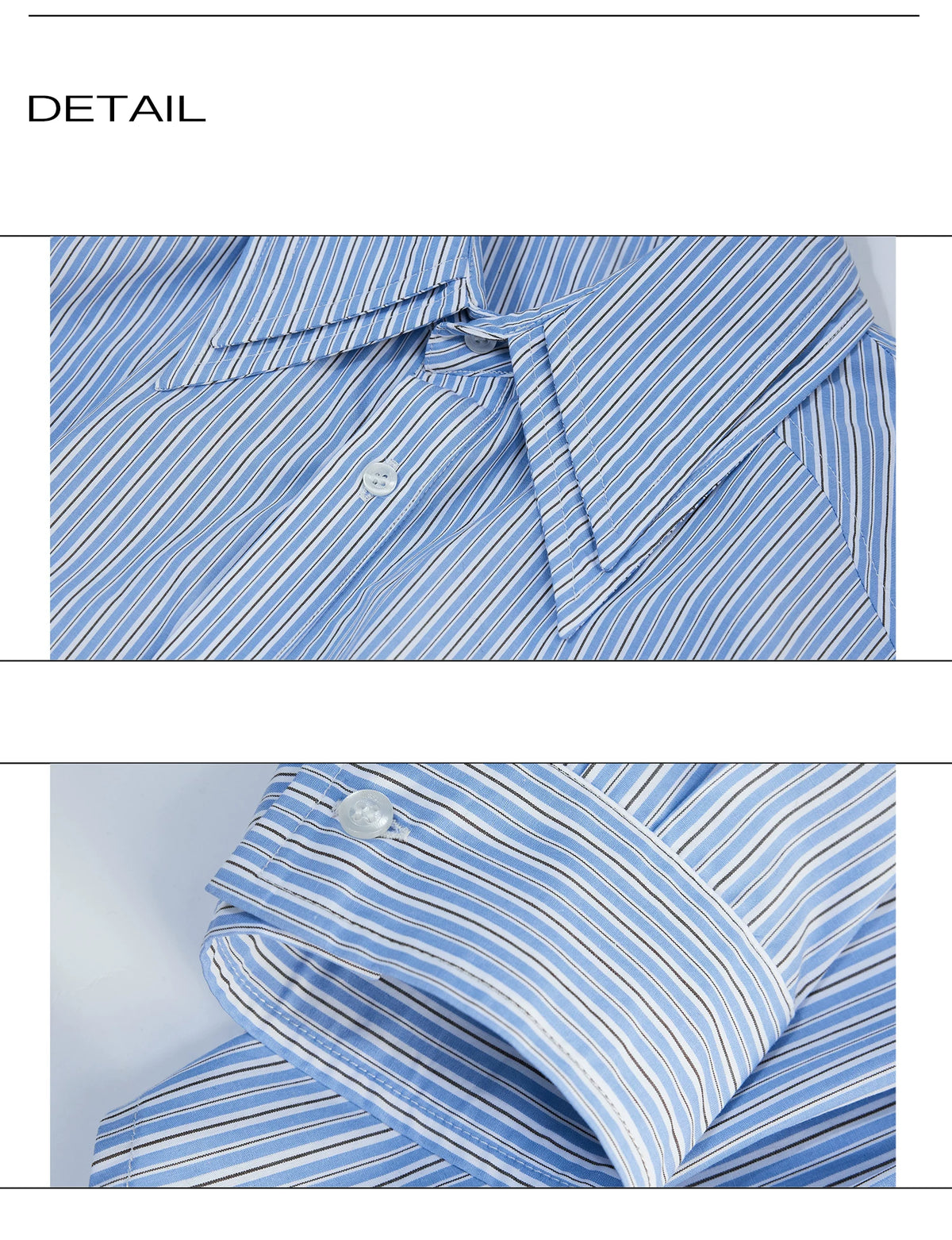 Striped Waist-Cinched Shirt with Detachable Tie - description image 15