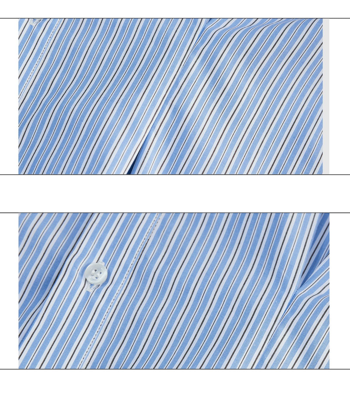 Striped Waist-Cinched Shirt with Detachable Tie - description image 16