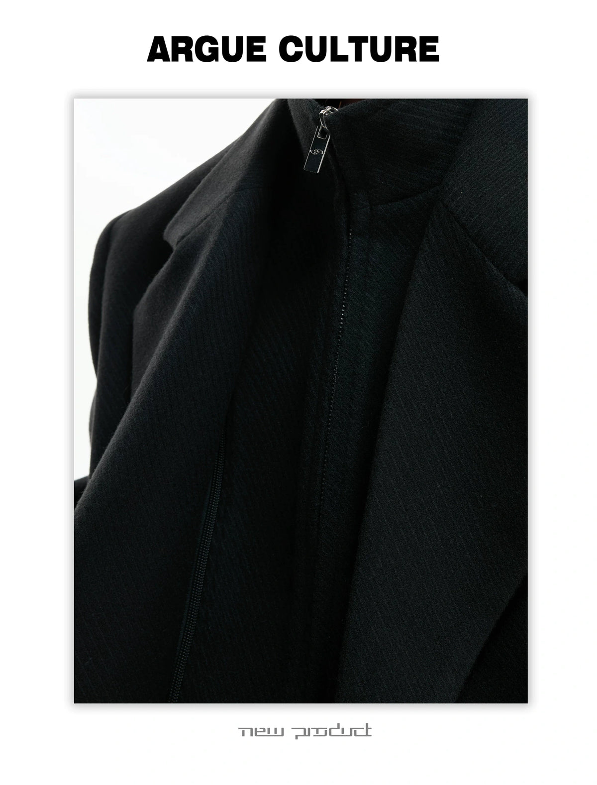 Deconstructed Cotton-Wool Suit Jacket | Black or Red - description image 11