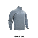 Modal Wool-Blend Mock-Neck Sweater with Embroidery - Gray Top