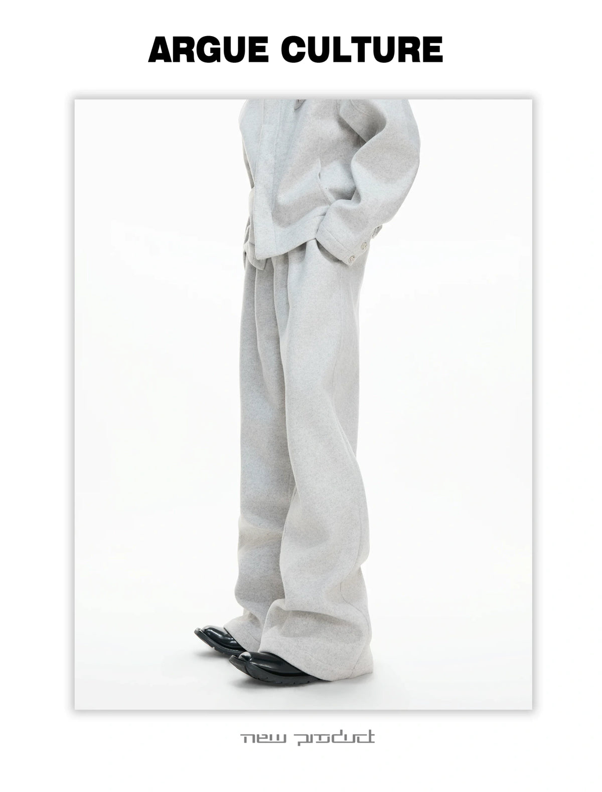 Relaxed Cotton-Wool Cropped Jacket with Metal Logo - description image 12