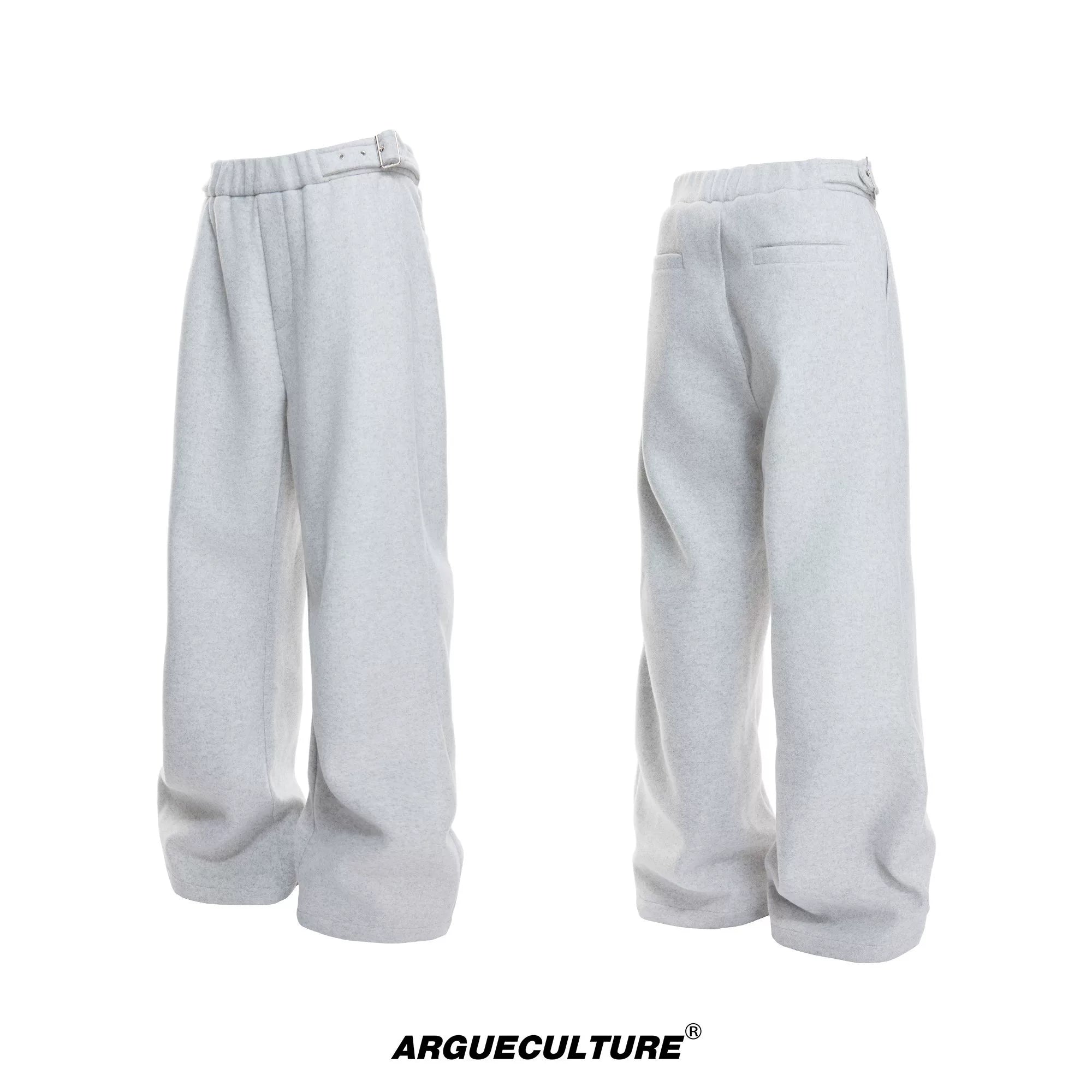 Relaxed Cotton-Wool Cropped Jacket with Metal Logo - Light Gray Pants