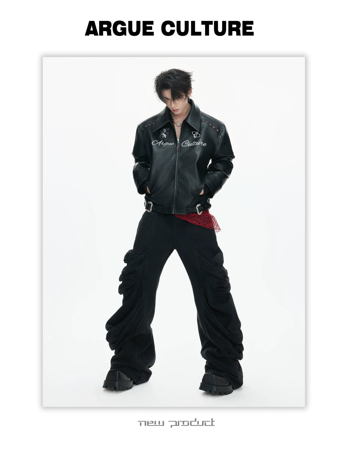 Faux Leather Moto Jacket | Relaxed Unisex Streetwear - description image 8