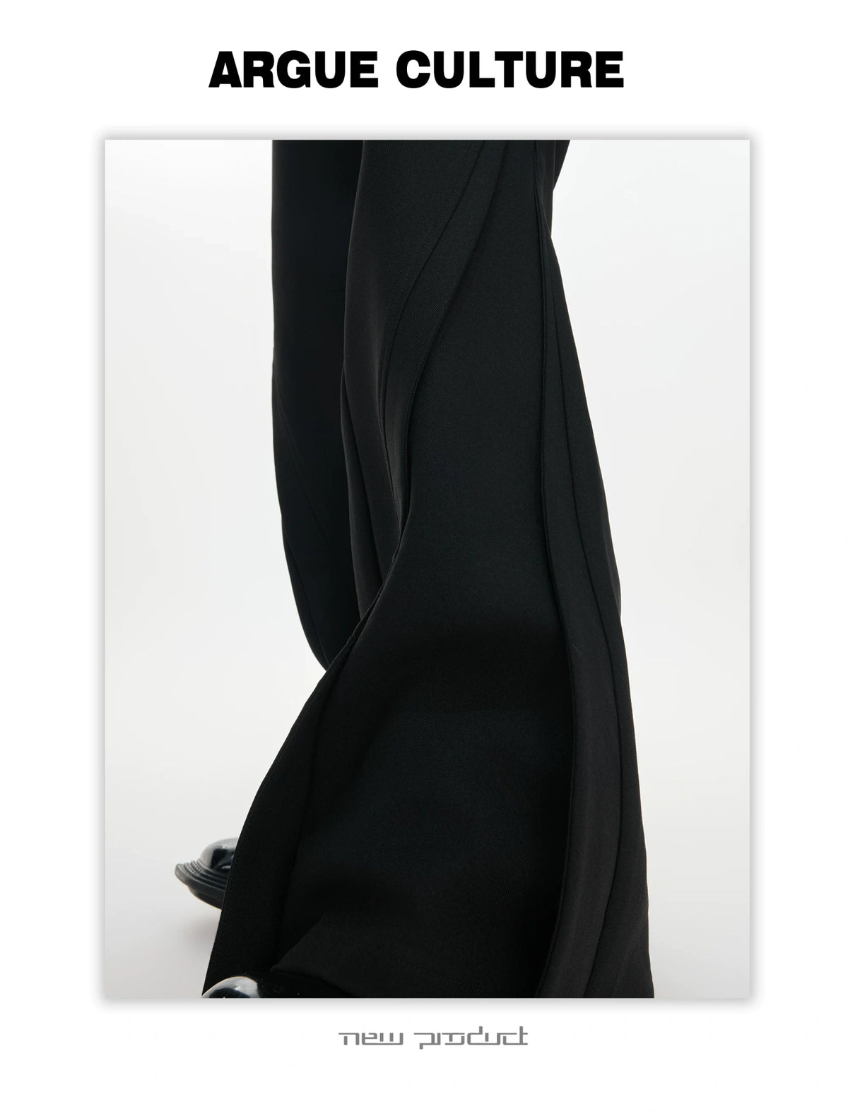Deconstructed Bootcut Pants in Cotton Blend | Argue - description image 8