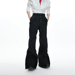 Deconstructed Bootcut Pants in Cotton Blend | Argue - main image 1