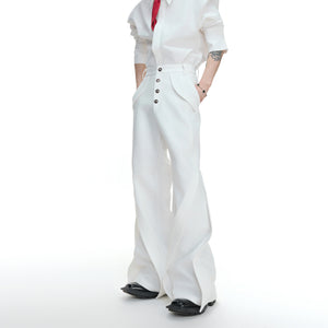 Deconstructed Bootcut Pants in Cotton Blend | Argue - main image 2