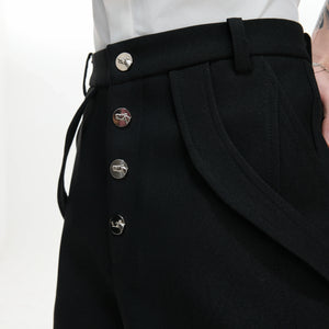 Deconstructed Bootcut Pants in Cotton Blend | Argue - main image 4