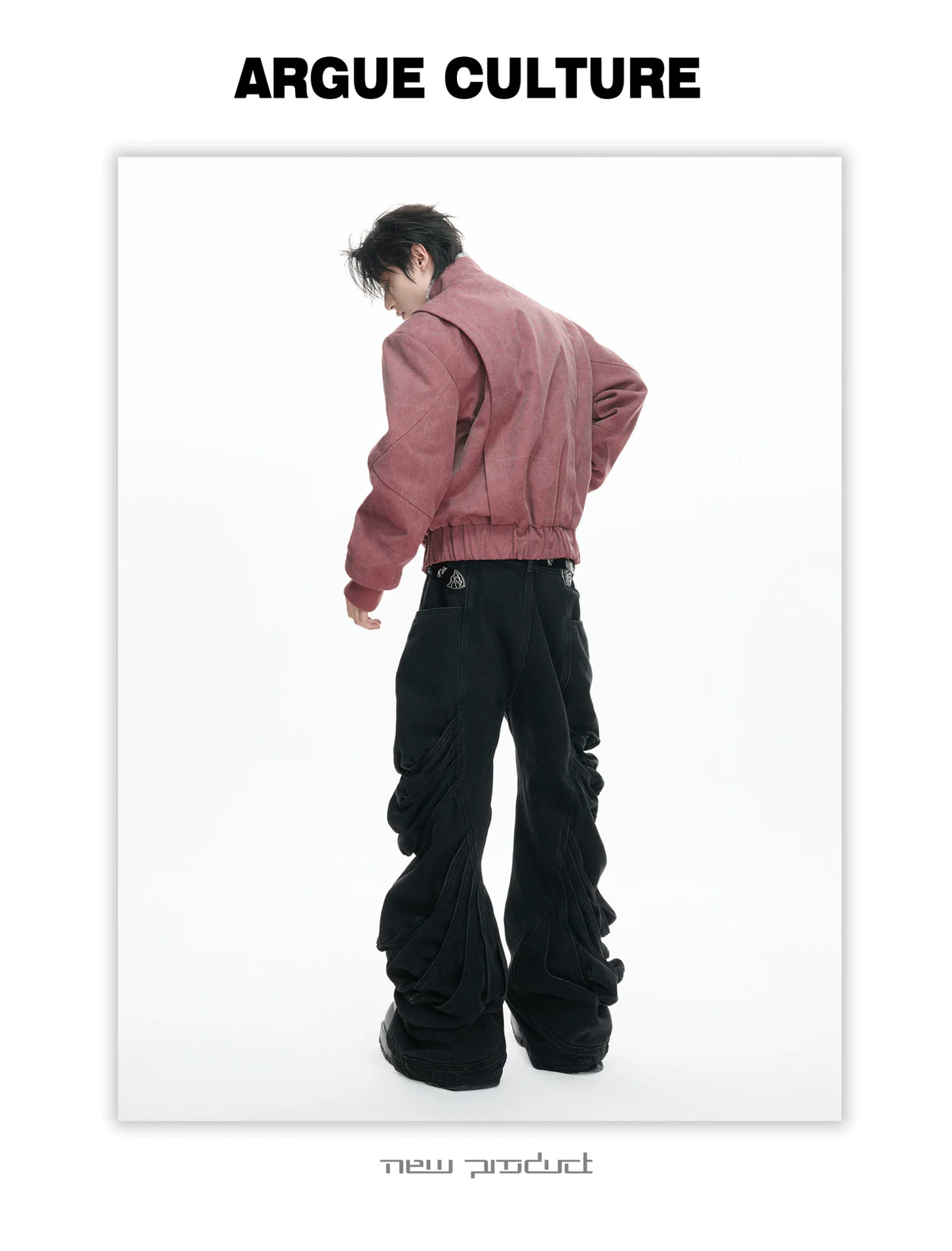 Washed Canvas Cropped Jacket | Fleece-Lined Streetwear - description image 6