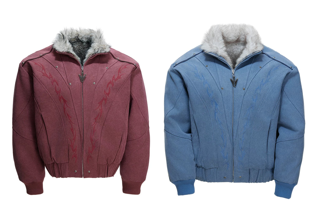 Washed Canvas Cropped Jacket | Fleece-Lined Streetwear - description image 16
