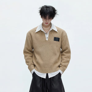 Relaxed Layered Wool-Blend Knit Sweater | Unisex - main image 2