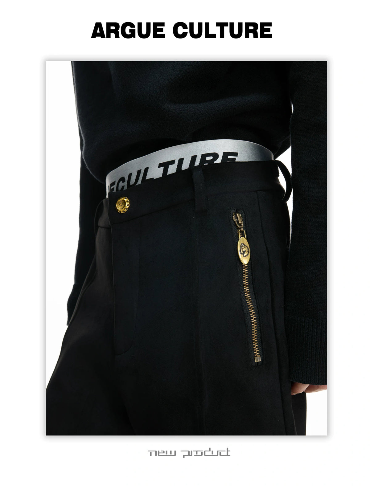 Embroidered Suede Straight-Leg Trousers | Avant-Garde - description image 14