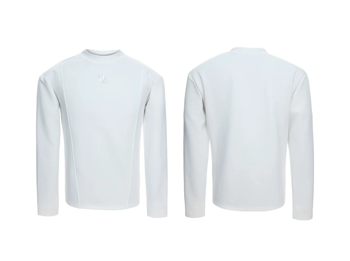 Cotton-Modal Mock Neck Slim-Fit Base Layer Top - description image 3