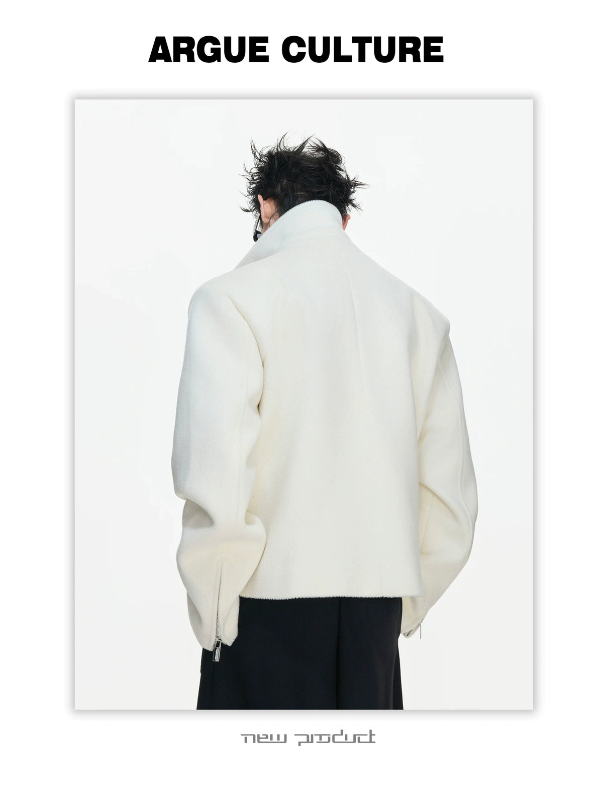 Layered Wool-Blend Cropped Jacket | Lapel Zip - description image 7