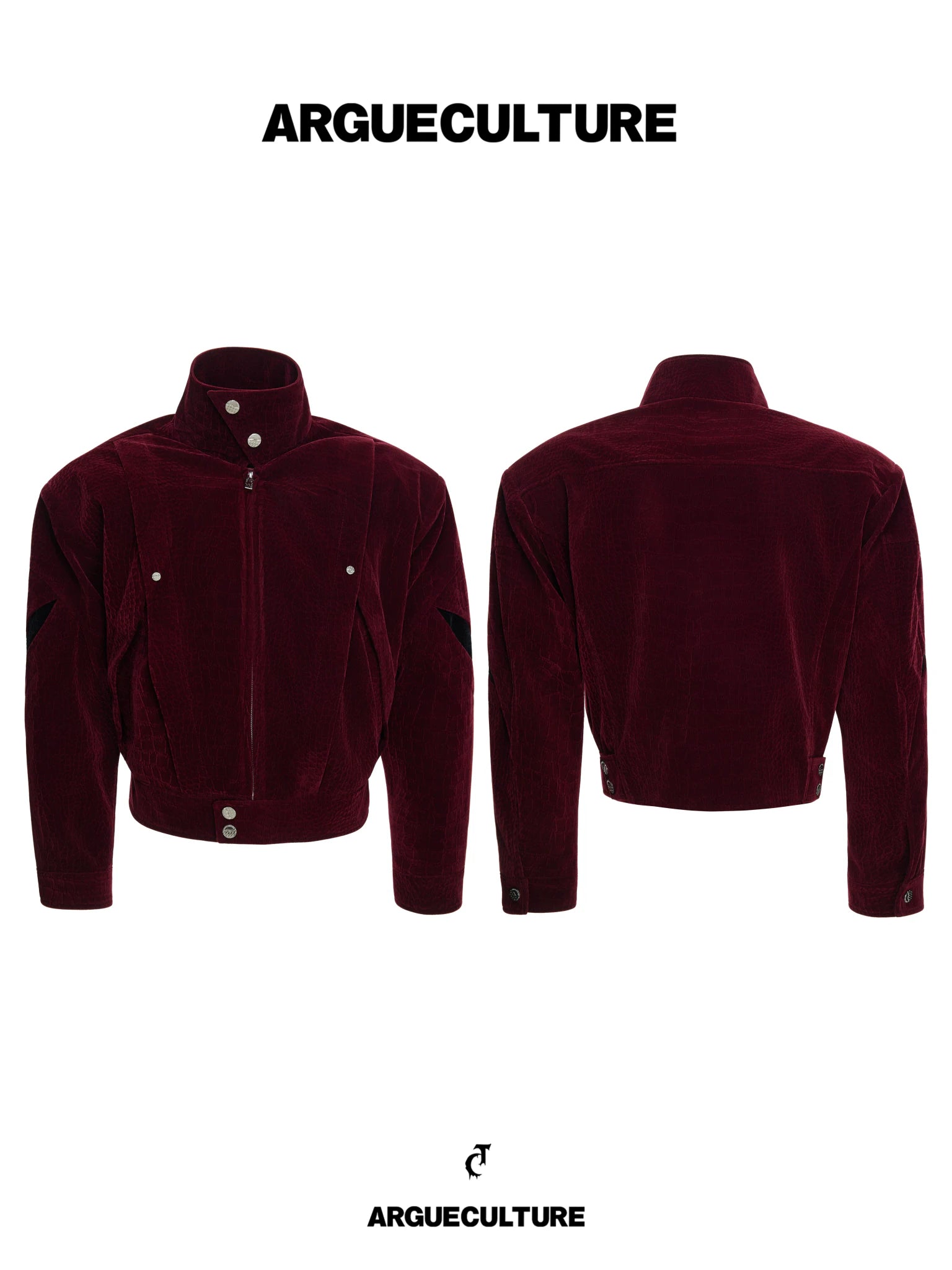 Textured Contrast Short Jacket | Avant-Garde Style - main image 2