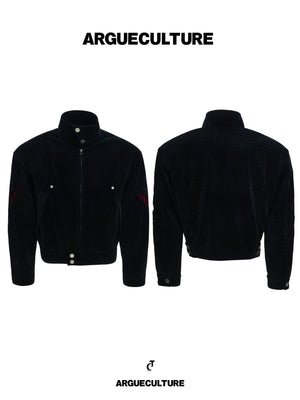 Textured Contrast Short Jacket | Avant-Garde Style - main image 3
