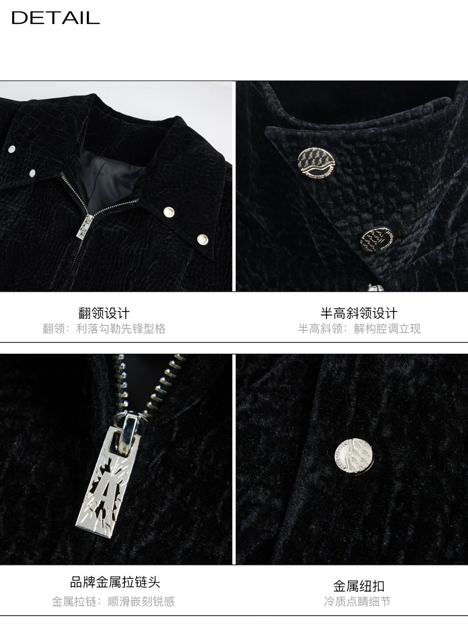 Textured Contrast Short Jacket | Avant-Garde Style - main image 5