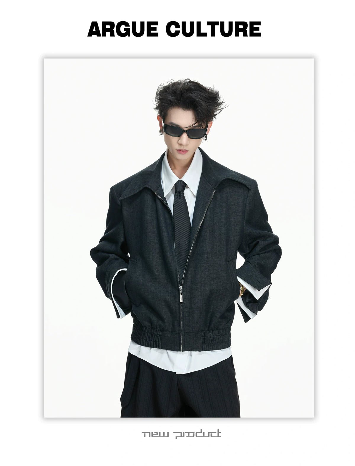 Deconstructed Faux-Layer Jacket | Tencel-Linen Blend - description image 4