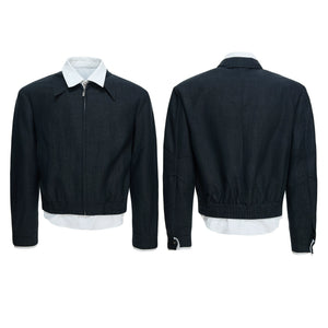 Deconstructed Faux-Layer Jacket | Tencel-Linen Blend - main image 4