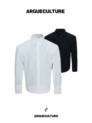 Relaxed Structured Shirt | Long-Sleeve Unisex Style - main image 1