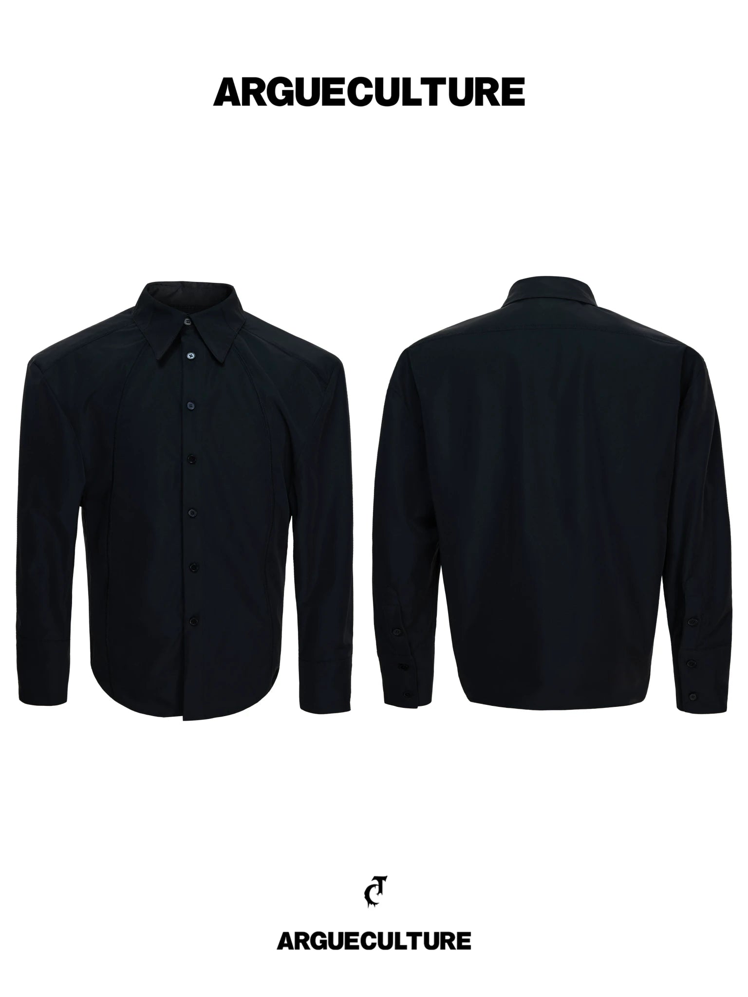Relaxed Structured Shirt | Long-Sleeve Unisex Style - main image 2
