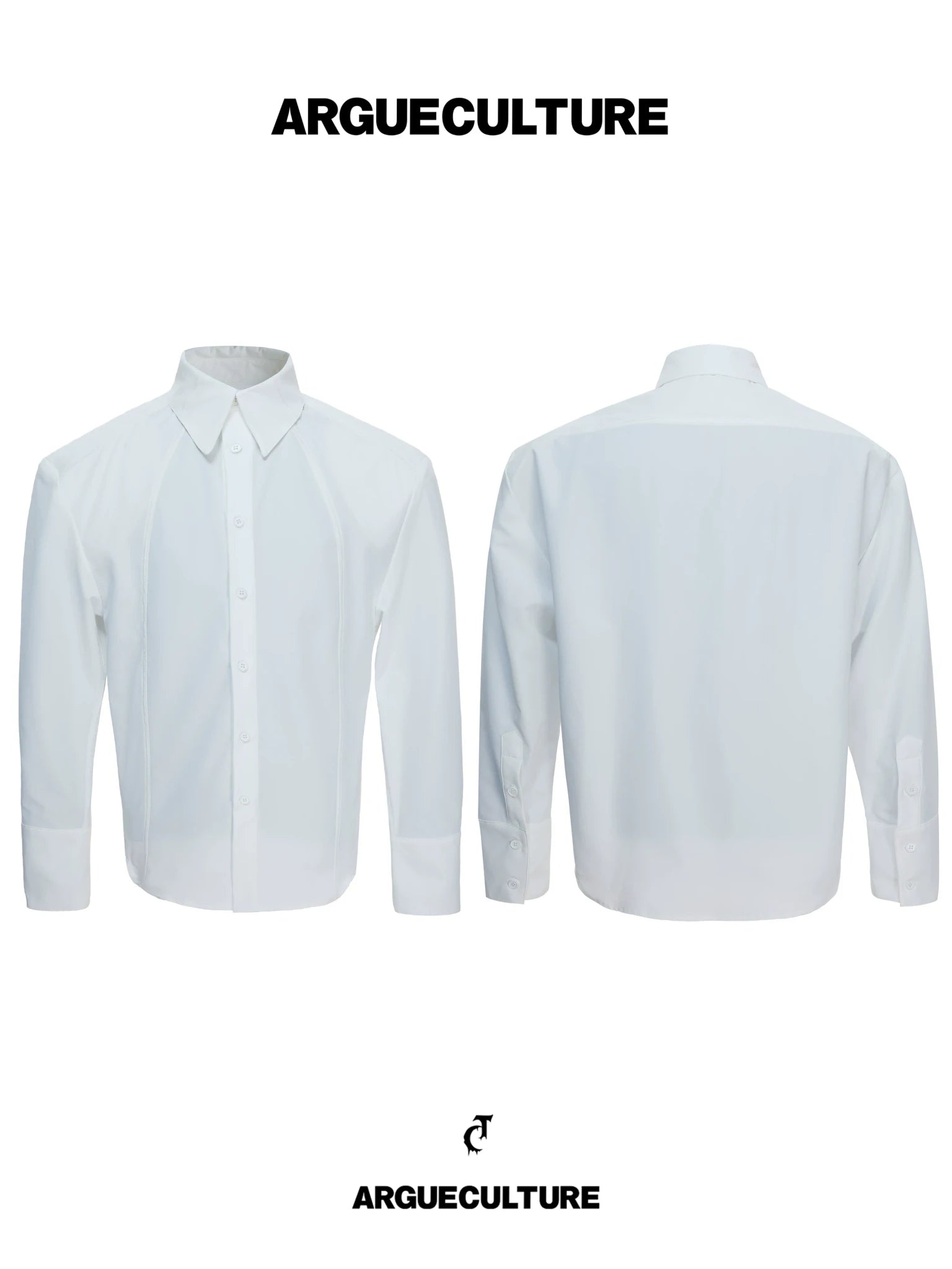 Relaxed Structured Shirt | Long-Sleeve Unisex Style - main image 3
