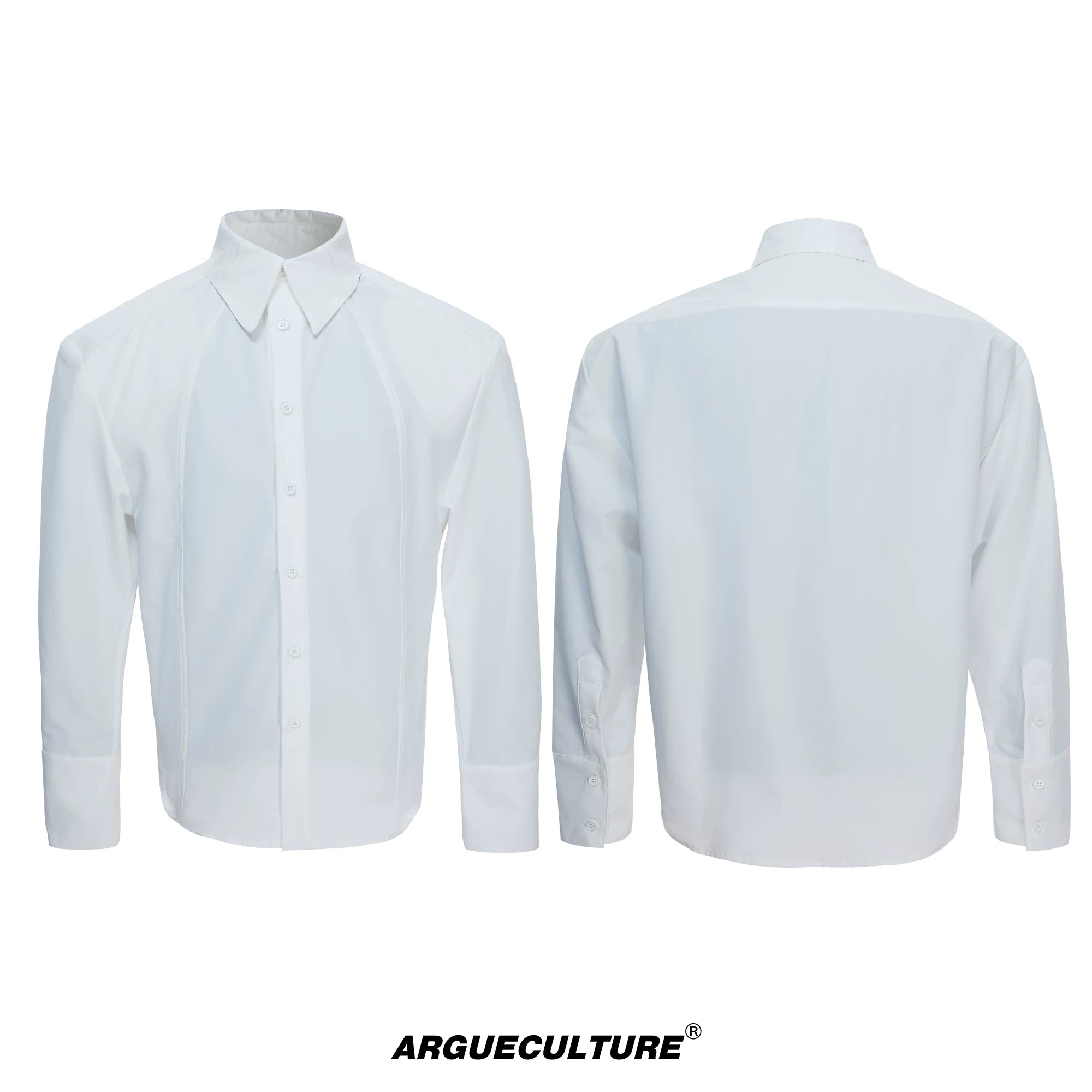 Relaxed Structured Shirt | Long-Sleeve Unisex Style - Off White Top