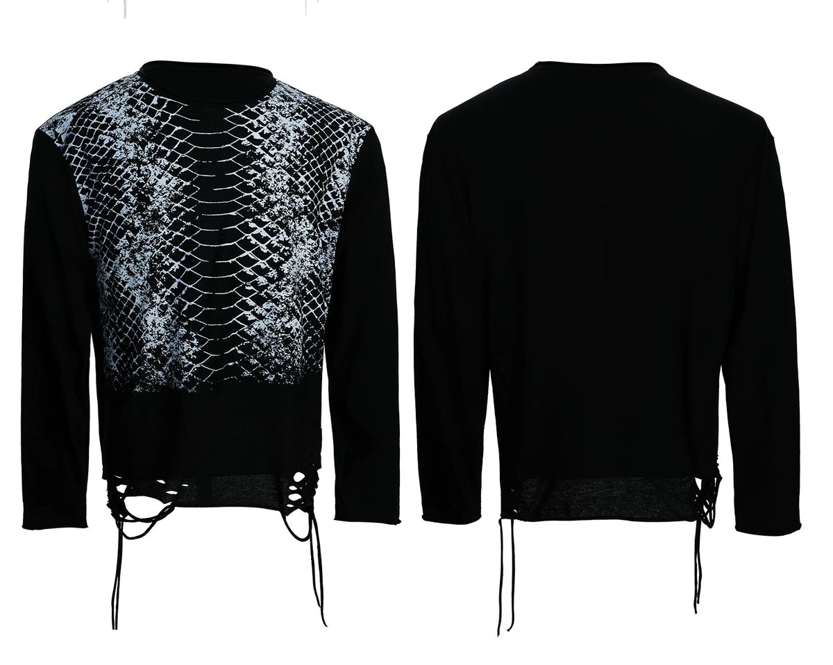 Gradient Python Print Long-Sleeve Tee | Avant-Garde - description image 3