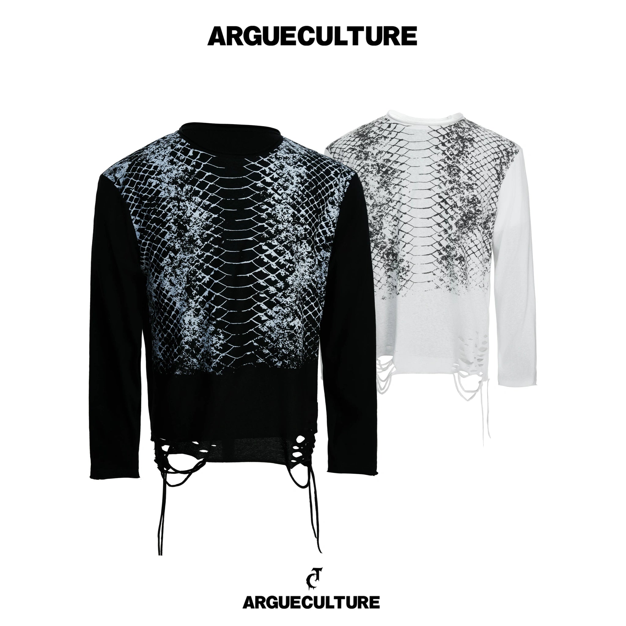 Gradient Python Print Long-Sleeve Tee | Avant-Garde - main image 1