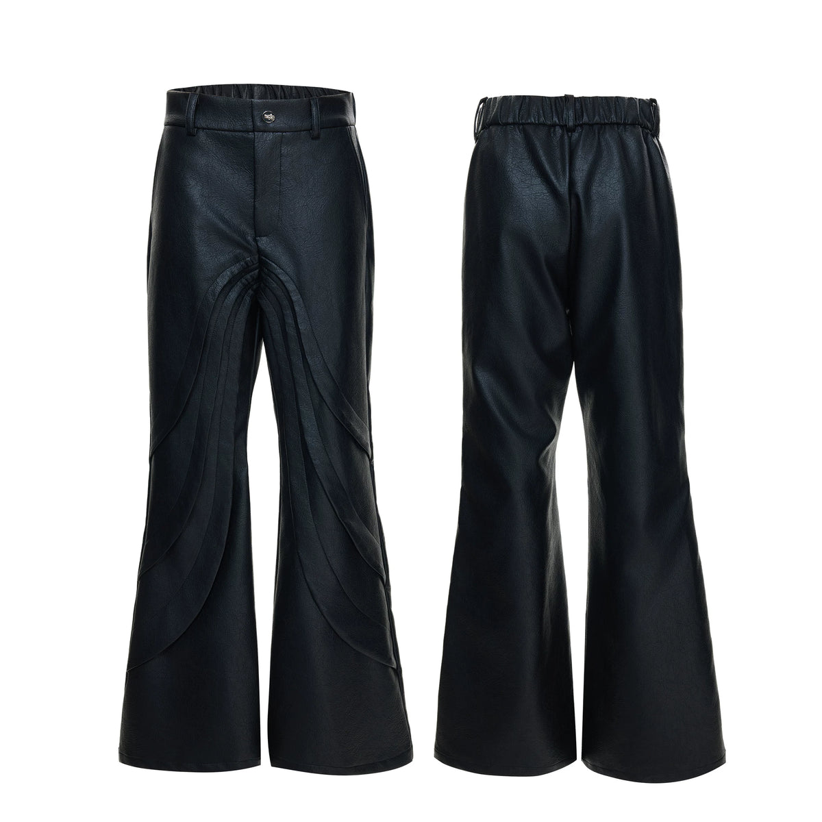 Deconstructed Faux Leather Pants | Avant-Garde Style - main image 2