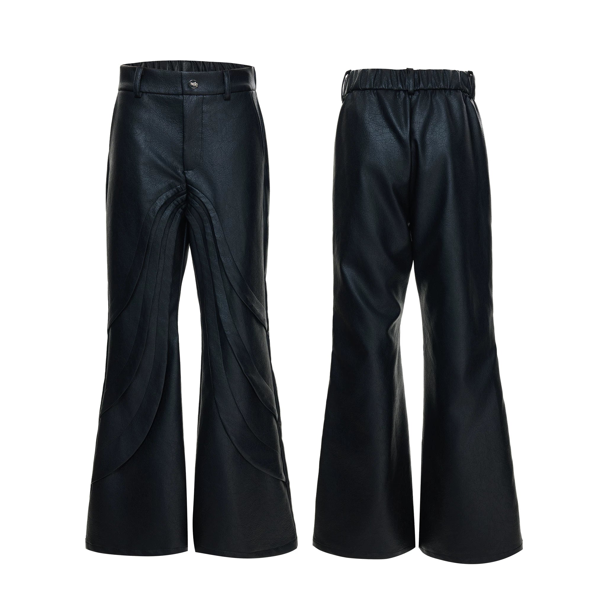 Deconstructed Faux Leather Pants | Avant-Garde Style - main image 2