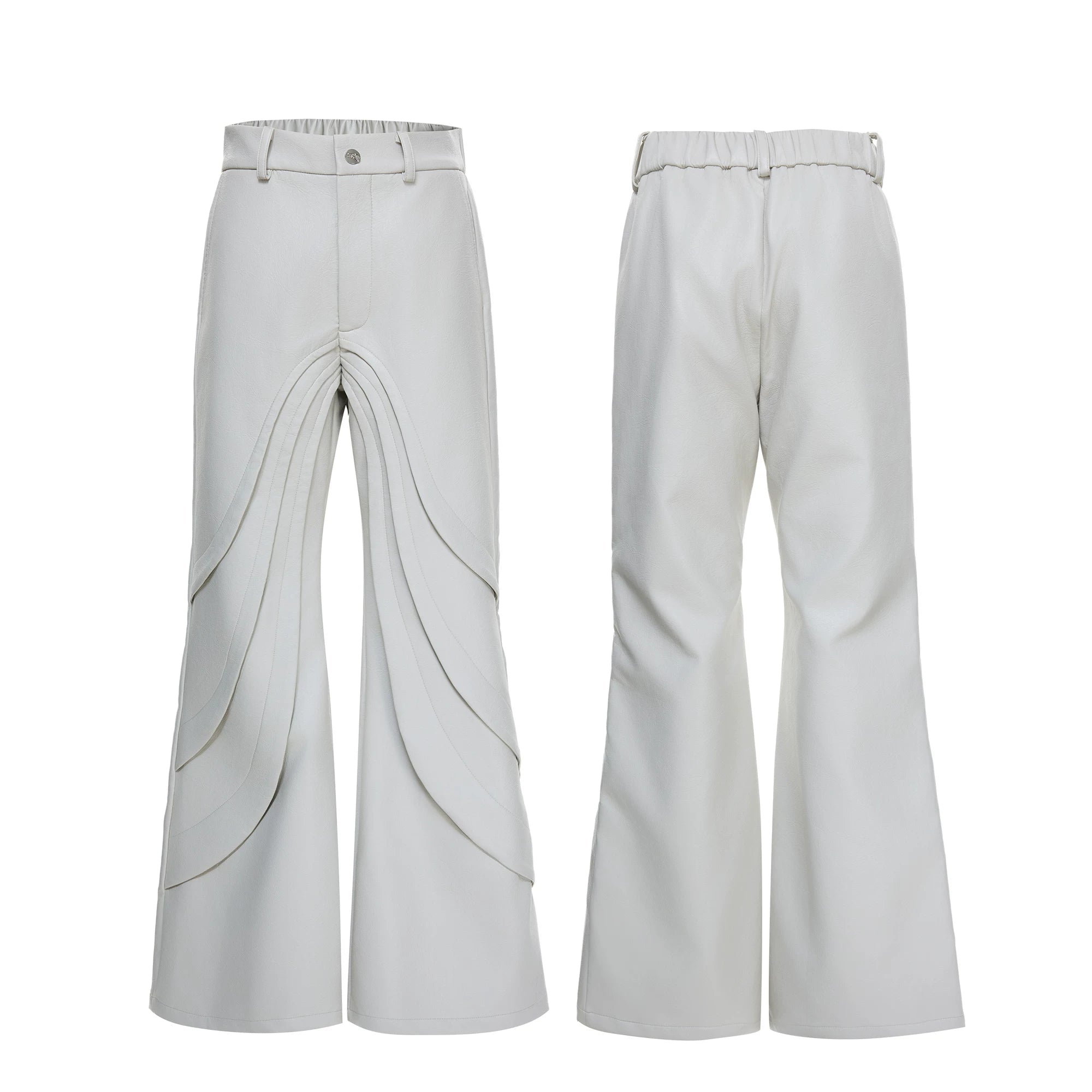 Deconstructed Faux Leather Pants | Avant-Garde Style - main image 3