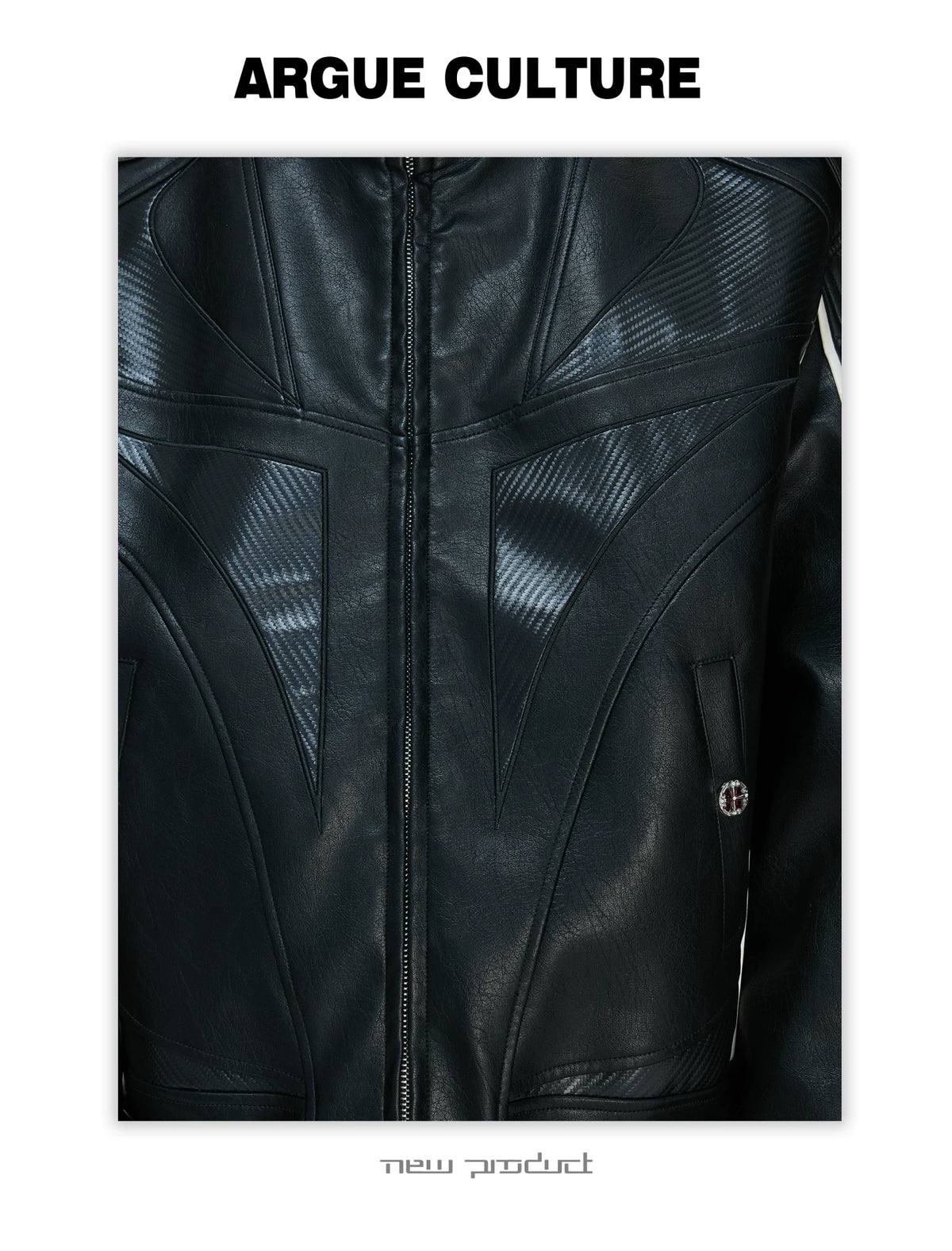 PU Leather Moto Jacket with Court Buckles | Avant-Garde - description image 20