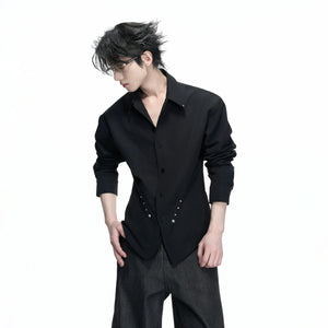 Rivet Waist-Cinched Shirt | Structured Streetwear - main image 2