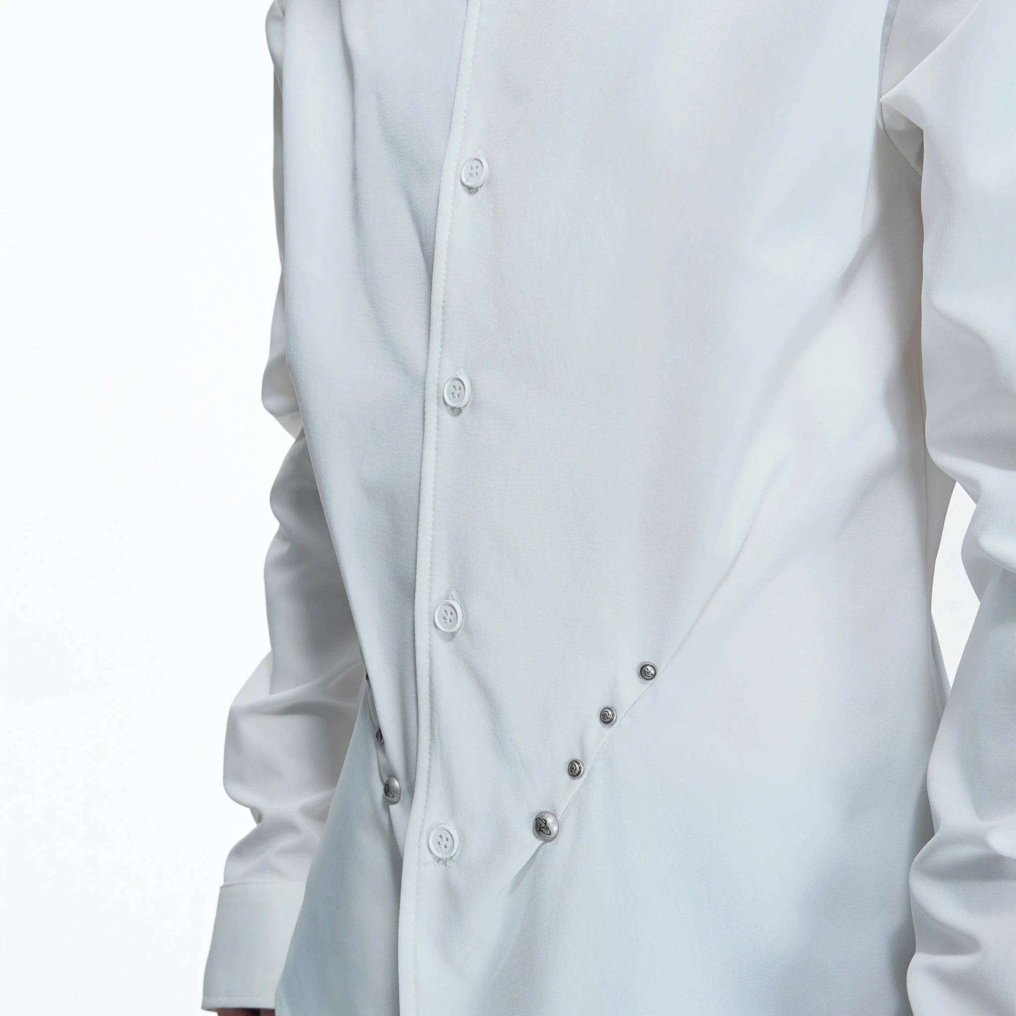 Rivet Waist-Cinched Shirt | Structured Streetwear - main image 3