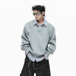 Striped Mock Two-Piece Polo Sweatshirt | Relaxed Fit - main image 5