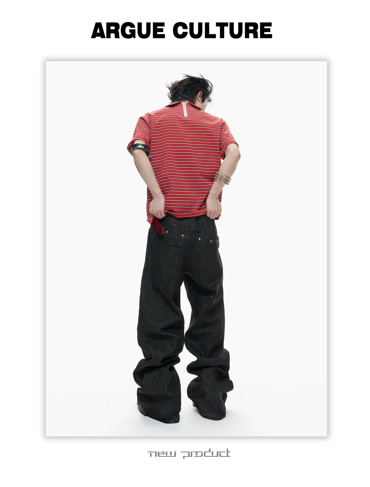 Contrast Stripe Polo Shirt with Horse Badge - description image 13