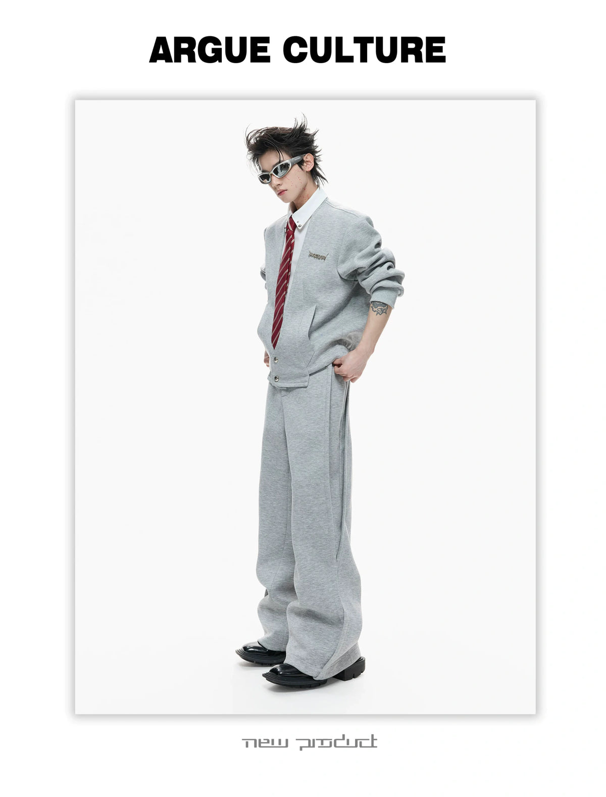 Layered V-Neck Cardigan Top and Pants Co-Ord - description image 3