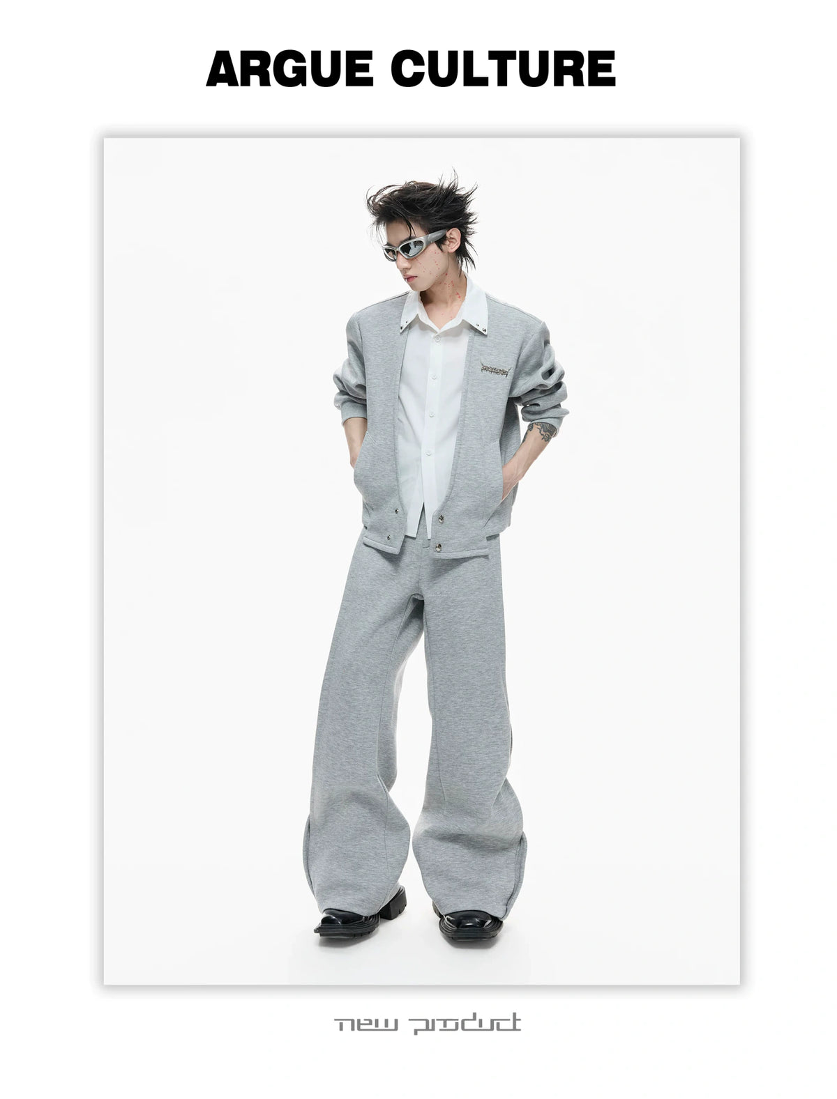 Layered V-Neck Cardigan Top and Pants Co-Ord - description image 4