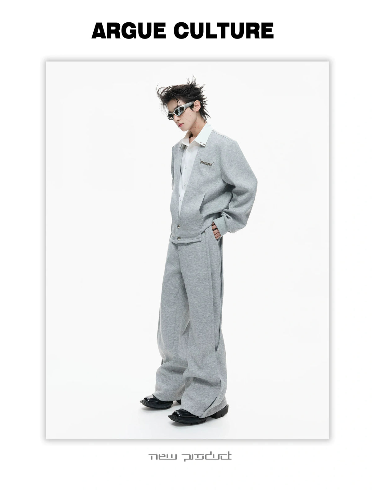 Layered V-Neck Cardigan Top and Pants Co-Ord - description image 7