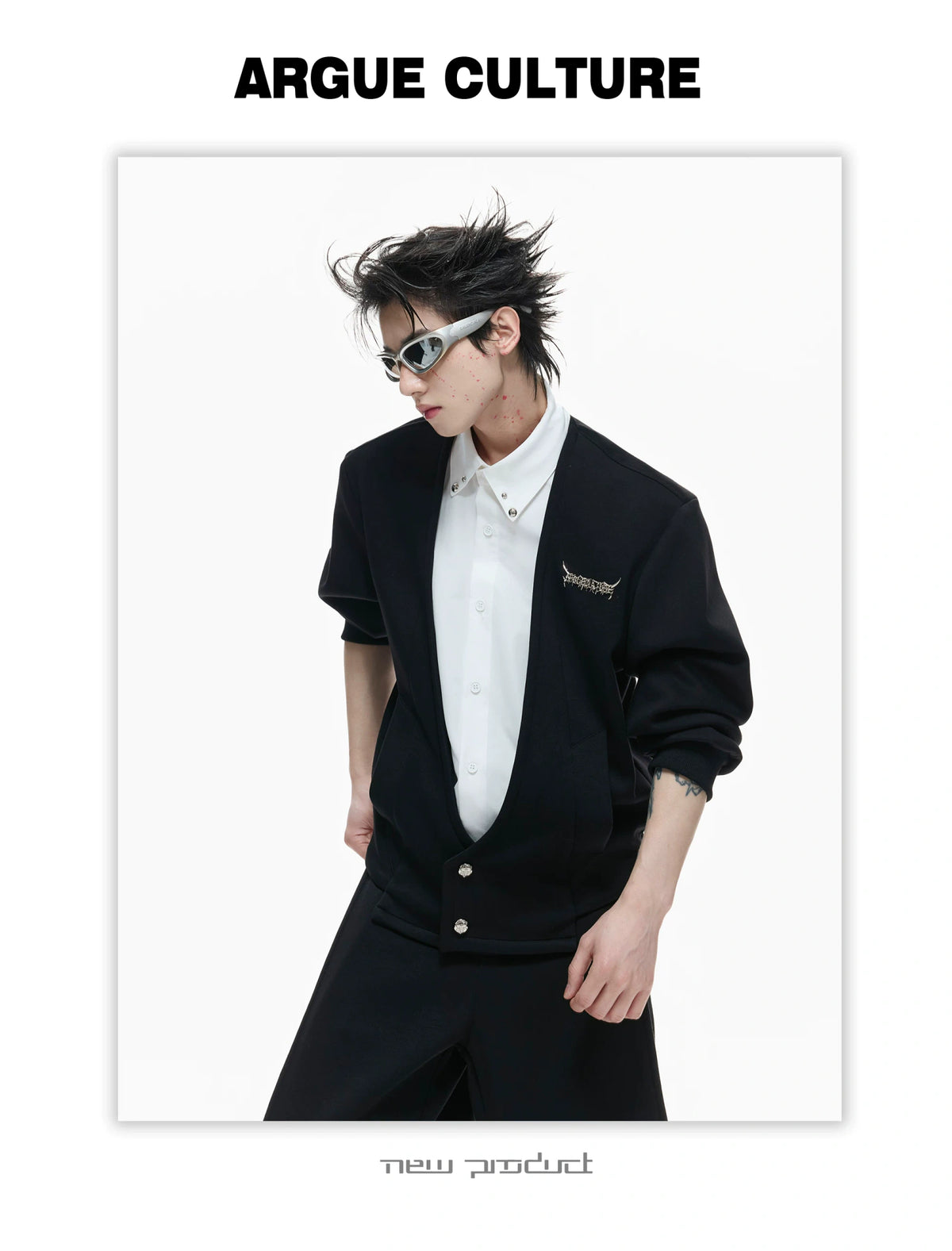 Layered V-Neck Cardigan Top and Pants Co-Ord - description image 16