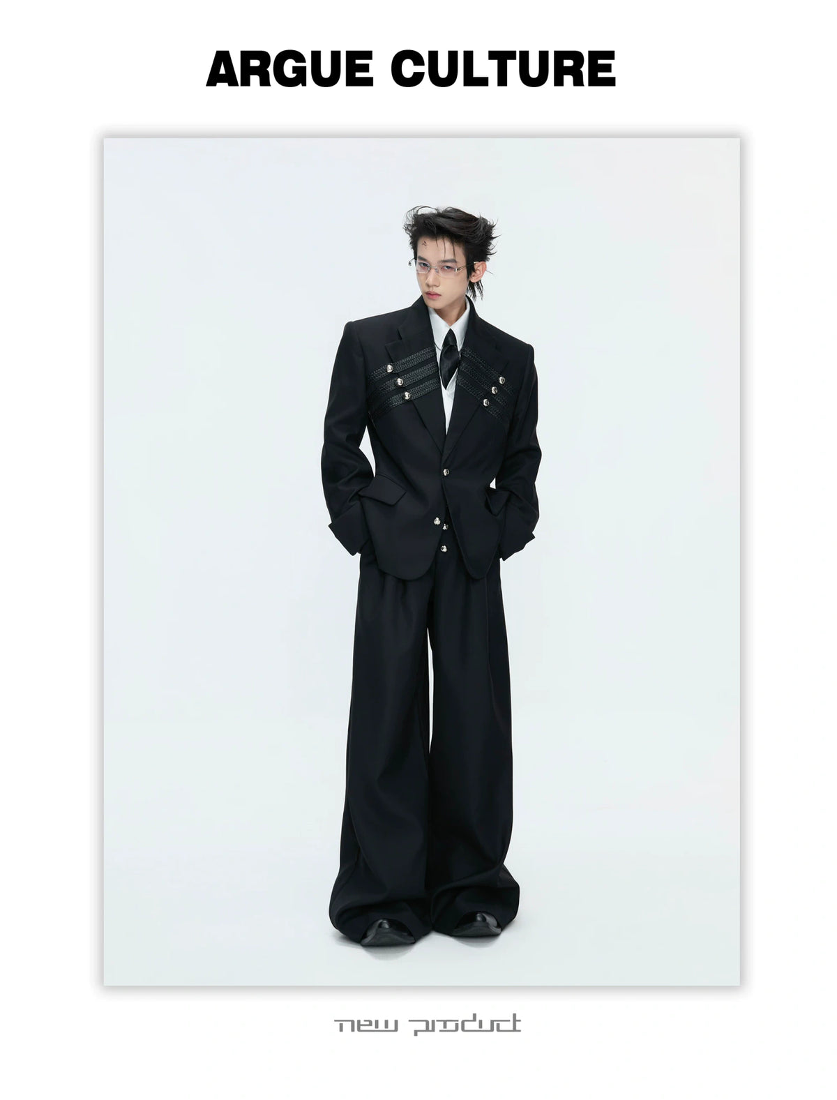 Metal-Detail Wide-Lapel Suit Separates | Avant-Garde - description image 6