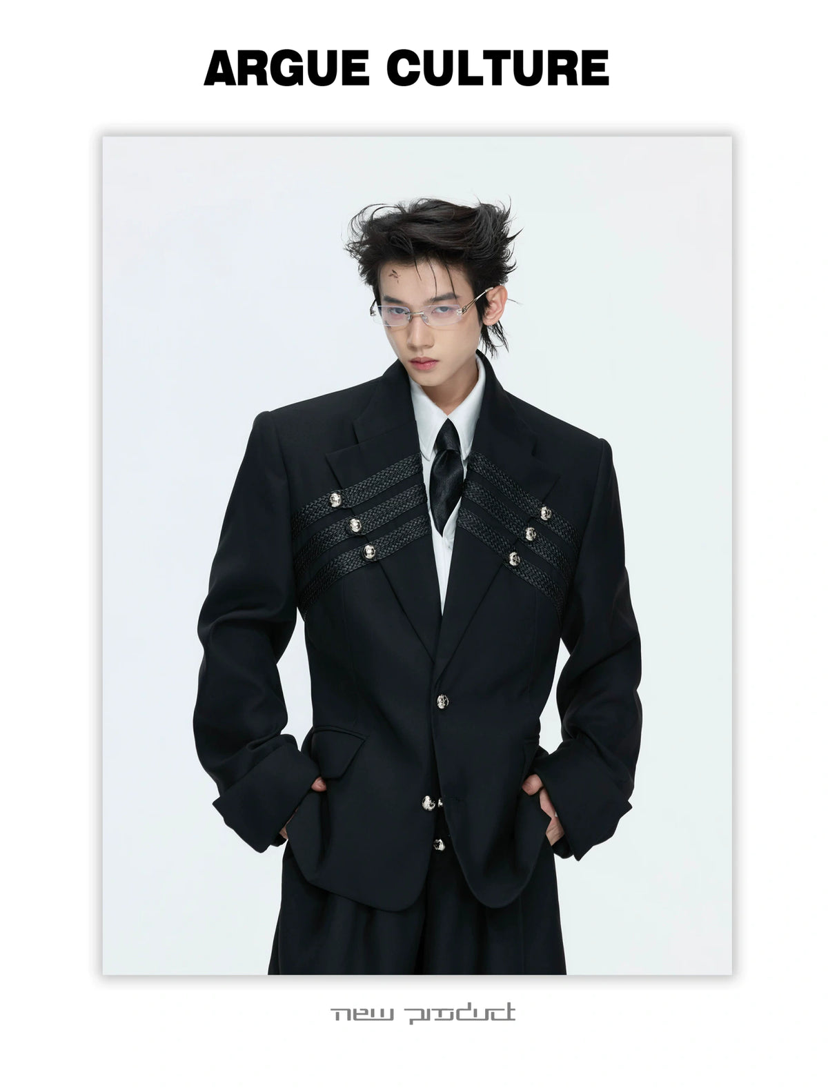 Metal-Detail Wide-Lapel Suit Separates | Avant-Garde - description image 9