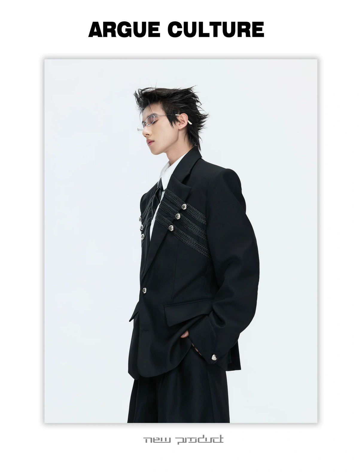 Metal-Detail Wide-Lapel Suit Separates | Avant-Garde - description image 12