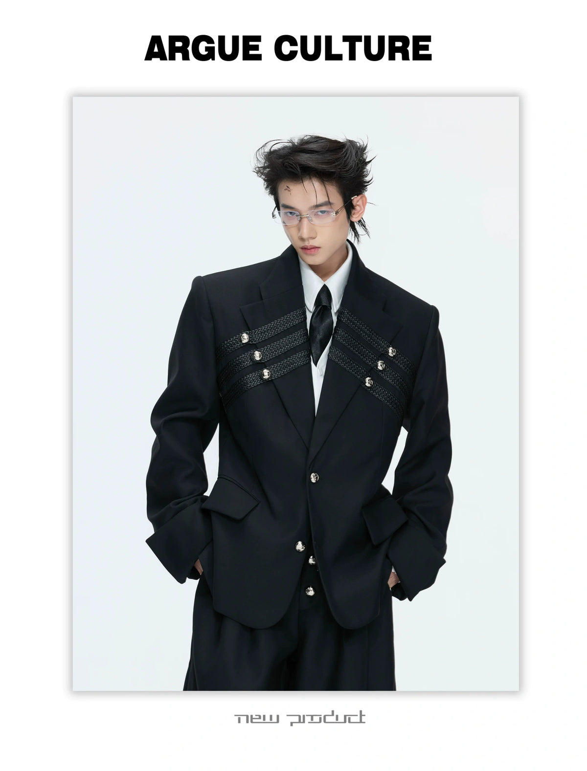 Metal-Detail Wide-Lapel Suit Separates | Avant-Garde - description image 13