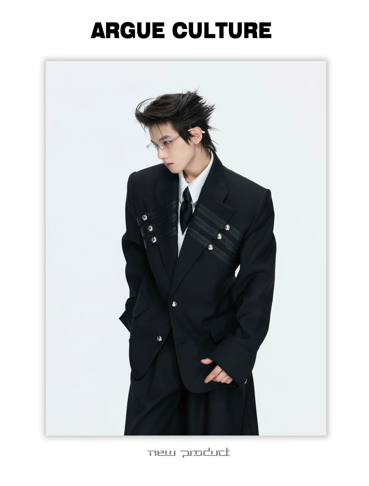Metal-Detail Wide-Lapel Suit Separates | Avant-Garde - description image 15