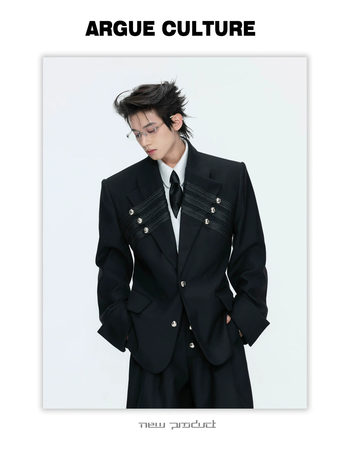 Metal-Detail Wide-Lapel Suit Separates | Avant-Garde - description image 16